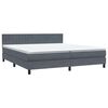 vidaXL Boxspring met matras fluweel donkergrijs 180x220 cm