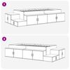 vidaXL Opbergbedframe met opslag Wit 90 cm Bewerkt hout