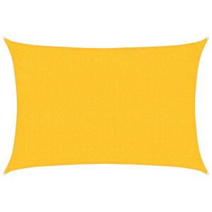 vidaXL Zonnezeil 160 g/m&sup2; rechthoekig 2x2,5 m HDPE geel