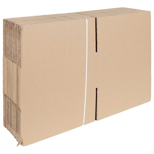 vidaXL Vouwdoos met opslag 50 pcs Naturel 30 x 30 x 15 cm Karton