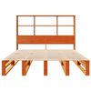 vidaXL Bed met boekenkast zonder matras hout wasbruin 150x200 cm