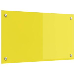 vidaXL Keuken Achterwand Geel 70 x 40 x 0,6 cm gehard glas