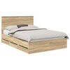 vidaXL Bedframe met lade Sonoma Eiken 140 x 200 cm Ingenieurshout