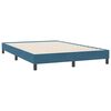 vidaXL Boxspring met matras fluweel donkerblauw 140x220 cm