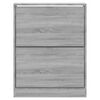 vidaXL Schoenenkast 63x24x81 cm bewerkt hout grijs sonoma