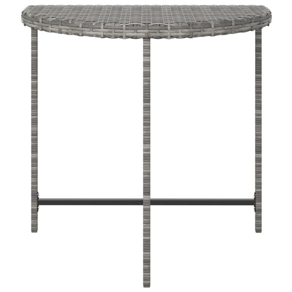vidaXL Tuintafel 80x50x75 cm poly rattan grijs