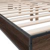 vidaXL Bedframe bewerkt hout metaal bruin eikenkleur 120x190 cm