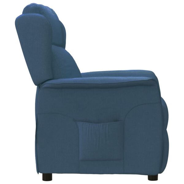vidaXL Fauteuil verstelbaar stof blauw