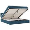 vidaXL Ottoman bed met matras en LED's 180x200 cm fluweel donkerblauw