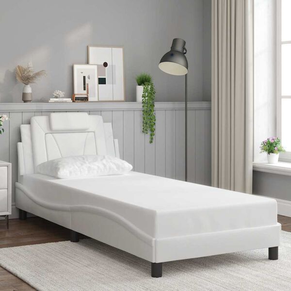 vidaXL Bedframe "Viana" zonder matras kunstleer wit 80x200 cm
