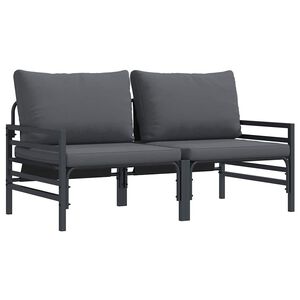 vidaXL Buitenmeubilair 2 Stuk Antraciet 80 x 80 x 71 cm Staal