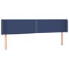 vidaXL Hoofdbord LED 203x16x78/88 cm stof blauw