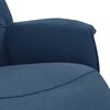 vidaXL Fauteuil verstelbaar met voetensteun stof blauw