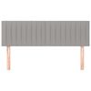 vidaXL Hoofdborden 144x5x78/88 cm stof lichtgrijs