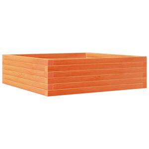 vidaXL Plantenbak 80x80x23 cm massief grenenhout wasbruin