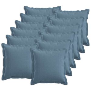 vidaXL Kussensloop 12 st HOUTEN Jeans Blauw 40 x 40 cm Faux Linnen