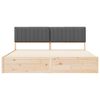 vidaXL Bedframe met Gevoerd Hoofdgedeelte Donkergrijs 200 x 200 cm