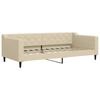 vidaXL Slaapbank 90x200 cm stof cr&egrave;mekleurig