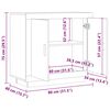 vidaXL Dressoir 80x40x75 cm bewerkt hout artisanaal eikenkleur