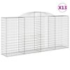 vidaXL Schanskorven 13 st gewelfd 300x50x140/160 cm ijzer