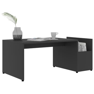 vidaXL Salontafel 90x45x35 cm bewerkt hout grijs