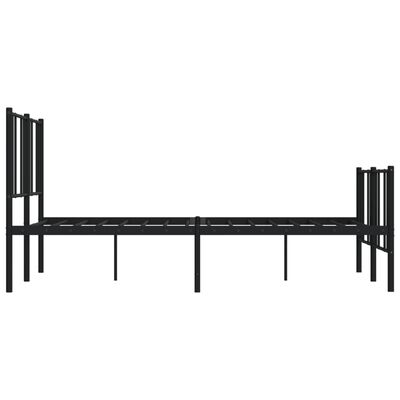 vidaXL Bedframe met hoofd- en voeteneinde metaal zwart 120x200 cm