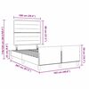 vidaXL Bedframe met hoofdeinde Donkerbruin 100 x 200 cm Stof