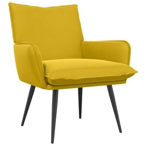 vidaXL Fauteuil Geel fluweel