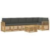 vidaXL Buiten bankenset 7 pcs Wit en antracietkleurig 59 x 59 x 37 cm