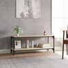 vidaXL Tv-meubel 100x33x41 cm bewerkt hout en staal sonoma eikenkleur