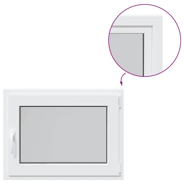 vidaXL Kelderraam "RISOR" 80x70 cm draai-kiep DIN rechts wit