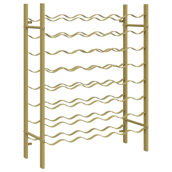 vidaXL Wijnrek voor 48 flessen metaal goudkleurig