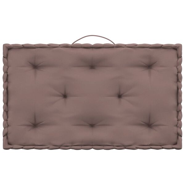 vidaXL Palletvloerkussens 4 st katoen taupe