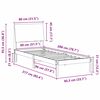 vidaXL Bedframe Bruin en donkergrijs 80 x 200 cm Massief grenenhout