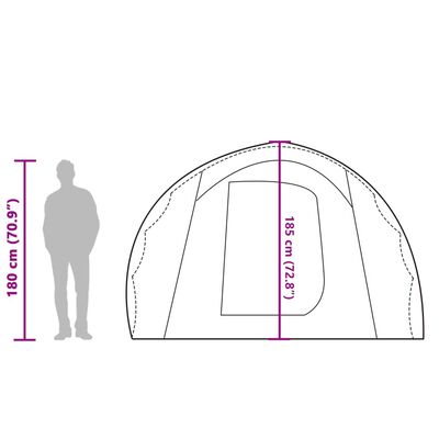 vidaXL Tunneltent 4-persoons waterdicht groen