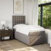 vidaXL Boxspring met matras stof taupe 80x200 cm