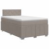vidaXL Boxspringbed met matras met hoofdeinde Taupe 120 x 190 cm Stof