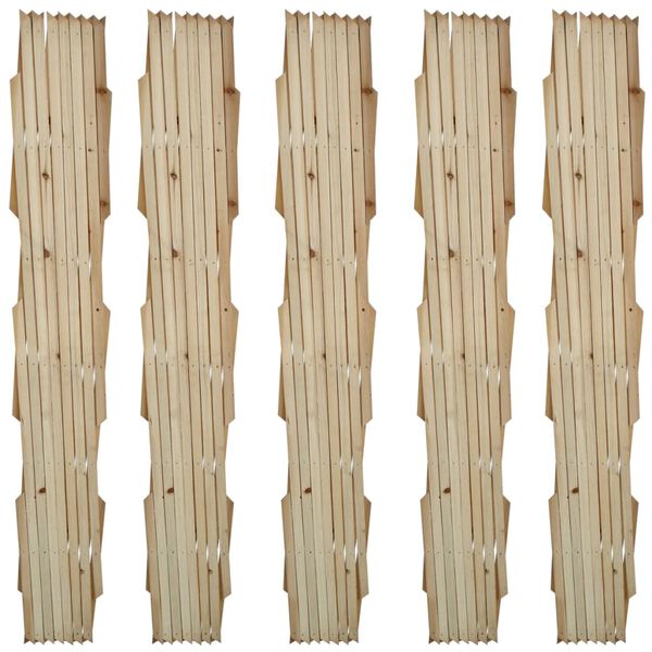 vidaXL Tuinlatwerk 5 st 180x90 cm massief hout