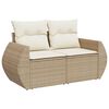 vidaXL Tuin Sofa Set met kussen 12 pcs beige en cr&egrave;mekleurig