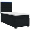 vidaXL Boxspringbed met matras met hoofdeinde Zwart 100 x 200 cm Stof