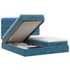vidaXL Ottoman Bed met Matrassen en LED Donkerblauw 200 x 200 cm