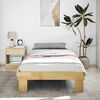 vidaXL Bedframe zonder matras 75x190 cm massief hout eiken