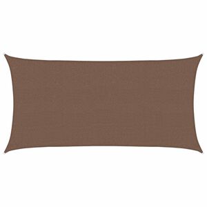 vidaXL Zonneschaduwzeil Bruin 2 x 6 m HDPE