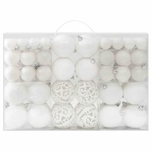 vidaXL 100-delige Kerstballenset wit