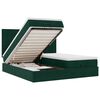 vidaXL Ottoman bed met matrassen en LED's 180x200cm fluweel