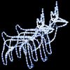 vidaXL Kerstfiguur rendier 2 st 60x30x60 cm koudwit