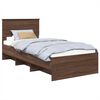 vidaXL Bedframe met hoofdeinde Bruin Eiken 120 x 123 cm Bewerkt hout