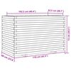 vidaXL Plantenbak 110x60x72 cm massief grenenhout wit
