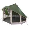 vidaXL Tipi Tent met dak met opslag Groen 404 x 370 x 270 cm taft