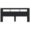 vidaXL Hoofdeinde met LED 220x18,5x103,5 cm bewerkt hout zwart